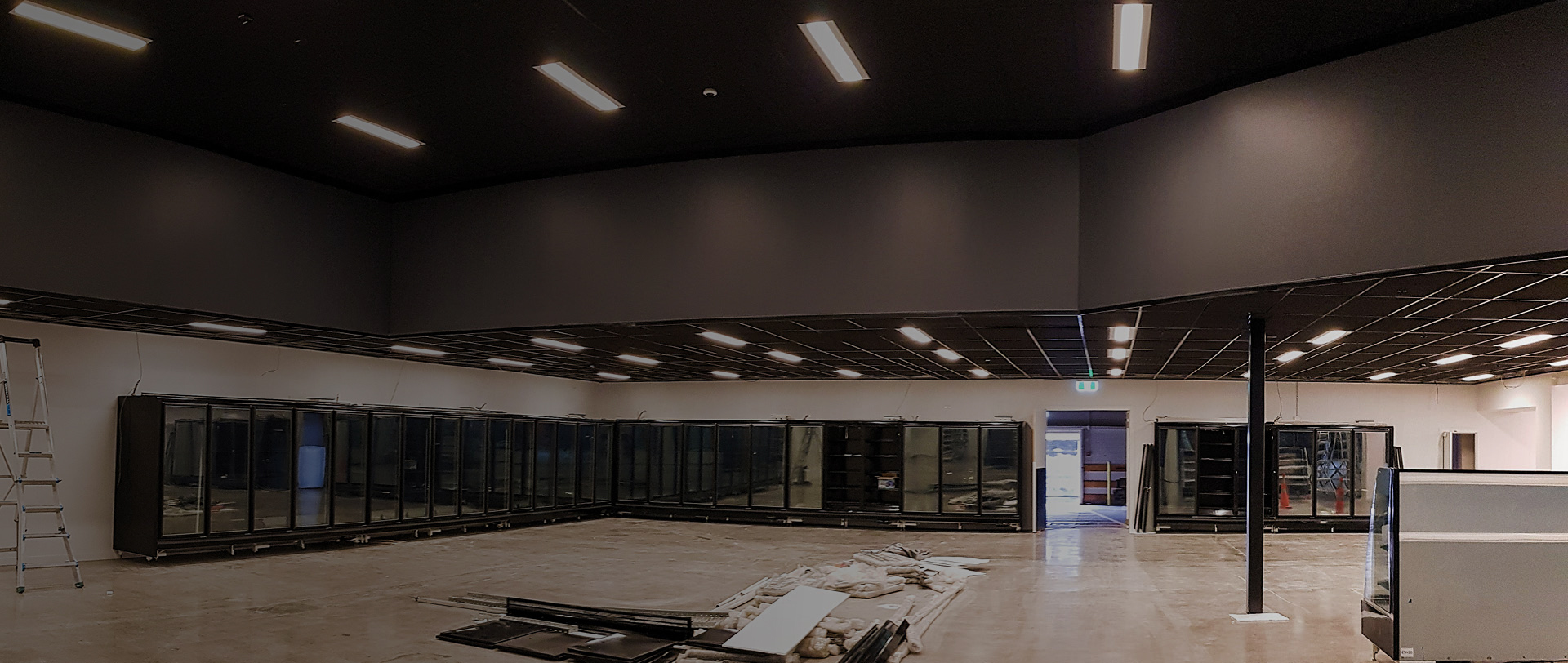 Commercial refrigeration equipment in a working business